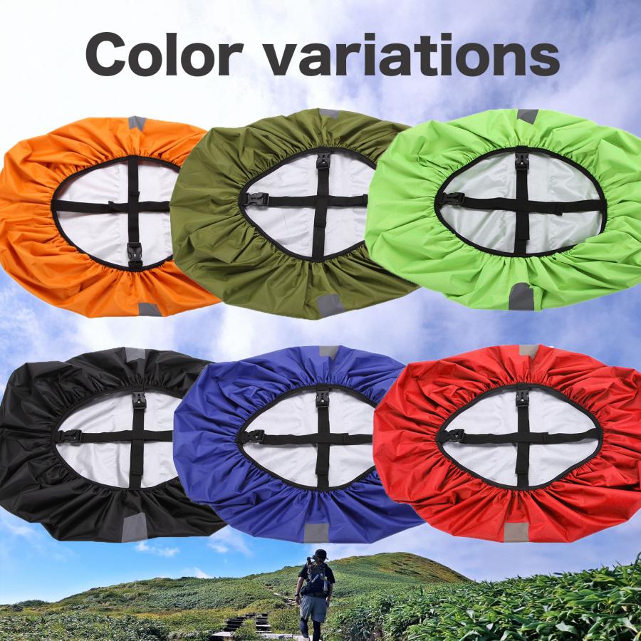 リュック ザック カバー 防水設計 クロスバックル 雨よけ 高耐久 レインカバー 反射テープ XL 70L - 画像 (3)