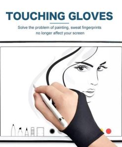 1Pc 防汚二本指グローブアーティスト描画ペングラフィックタブレットパッド指スリーブ luva motociclista напальчники