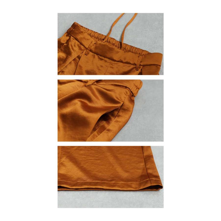 antiqua 特別送料無料 サテンパンツ レディース ボトムス イージーパンツ・再入荷 100ptメール便可 - 画像 (5)