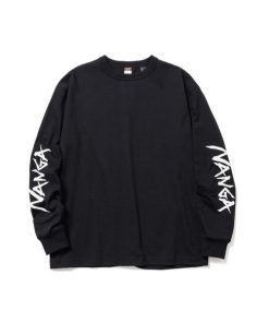 NANGA ナンガ ECO HYBRID SLV LOGO L/S TEE BLK S N2500-1L030A N0003736 Tシャツ