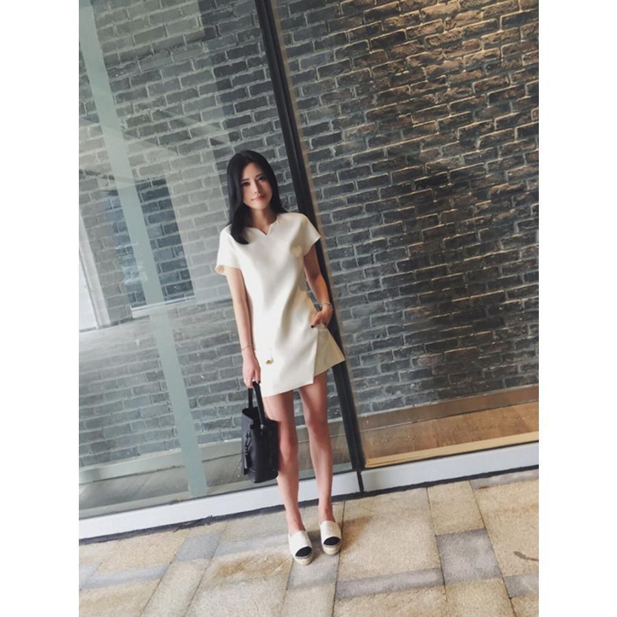 セットアップ レディース 40代 夏 きれいめ 半袖 上下セット 無地 シフォン 大きいサイズ 通勤 OL 韓国風 オシャレ ゆったり 2色 - 画像 (7)