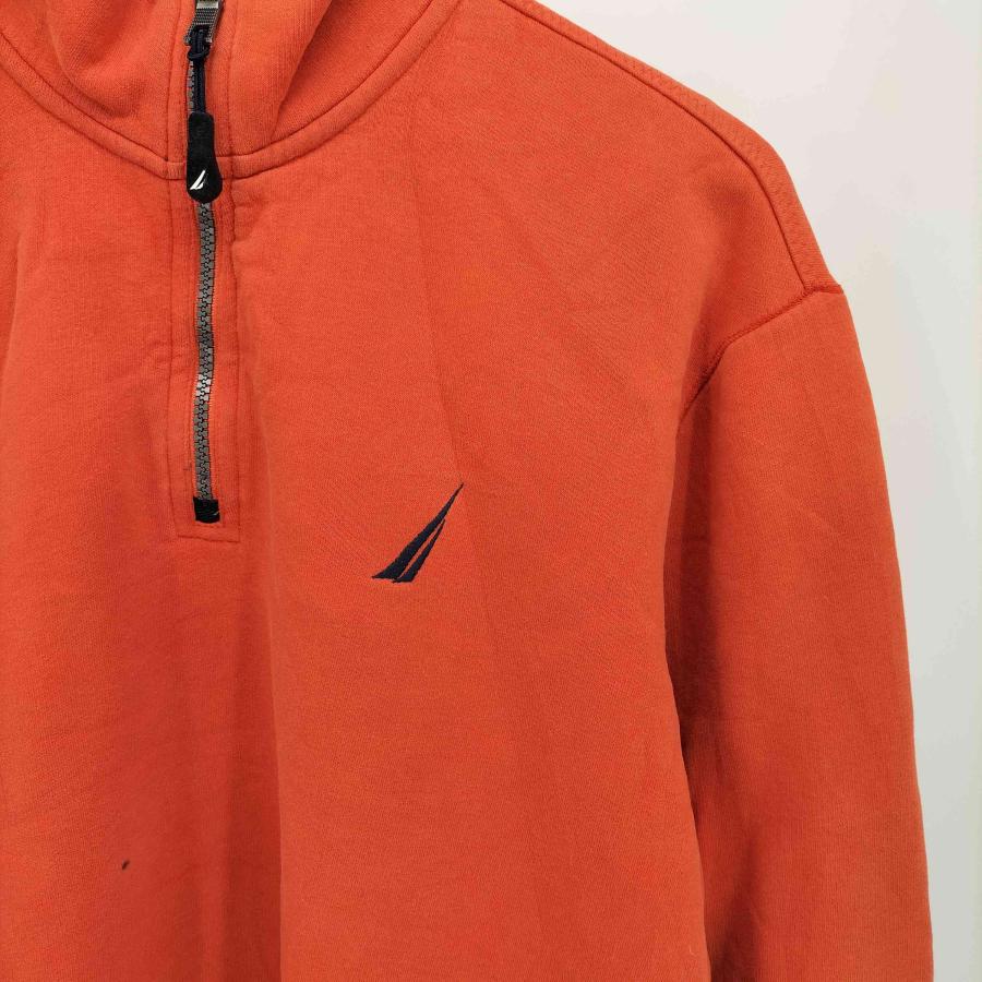 NAUTICA NAUTICA(ノーティカ) ロゴ刺繍 ハーフジップ スウェット トレーナー メンズ import:M 中古 古着 1250 - 画像 (3)