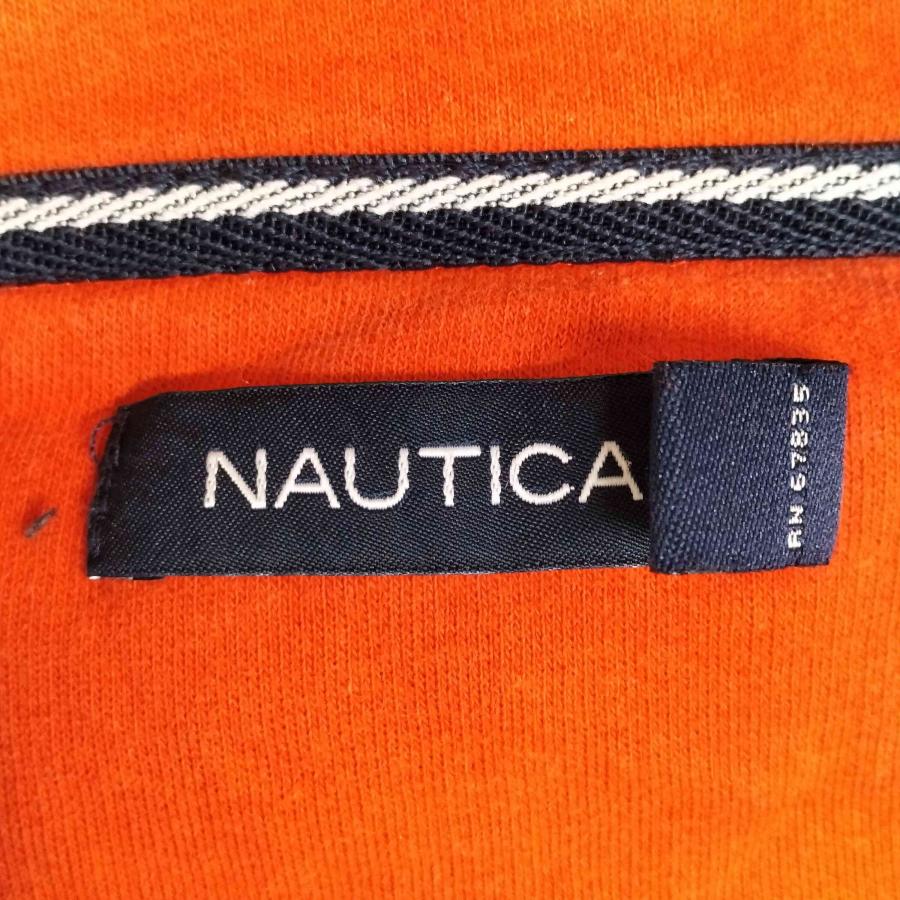 NAUTICA NAUTICA(ノーティカ) ロゴ刺繍 ハーフジップ スウェット トレーナー メンズ import:M 中古 古着 1250 - 画像 (5)