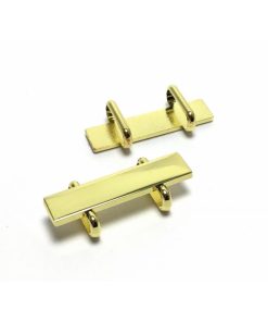 ビーズクラブ 5個 帯留め 長方形 細 ゴールド パーツ 貼り付け用 帯飾り 和装 浴衣 ハンドメイド 35mm