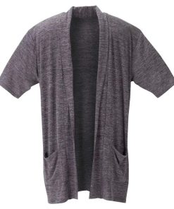 カーディガンと半袖Tシャツセッ ト アンサンブル ストレッチ素材 で動きやすさも抜群 3L 4L 5L 6 L グレー