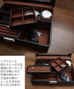 還暦祝い 男性 おしゃれ お父さんの宝箱 単品 1週間発送コース メンズジュエリーボックス 名入れ プレゼント 時計ケース 刻印 ジュエリーケース 還暦 60歳