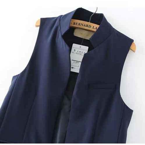 レディース ジレ ベスト ロングベスト ボレロ カーデ ロック ブラックベスト おしゃれ 大人きれいめ 大人上品 マニッシュ ボーイズライク ブラック ホワイト ネ - 画像 (3)