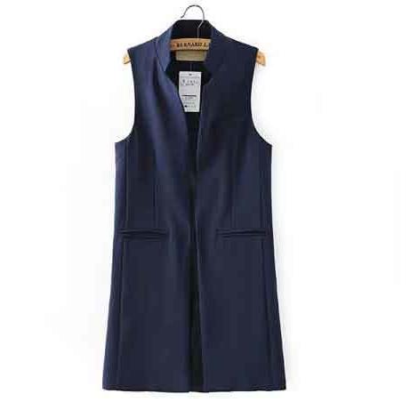 レディース ジレ ベスト ロングベスト ボレロ カーデ ロック ブラックベスト おしゃれ 大人きれいめ 大人上品 マニッシュ ボーイズライク ブラック ホワイト ネ - 画像 (4)