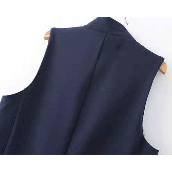 レディース ジレ ベスト ロングベスト ボレロ カーデ ロック ブラックベスト おしゃれ 大人きれいめ 大人上品 マニッシュ ボーイズライク ブラック ホワイト ネ - 画像 (5)