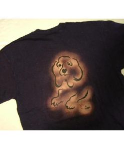 【グラハムハワードデザイン・手染めTシャツ（ドック柄パープル）】Graham Howard Canada社