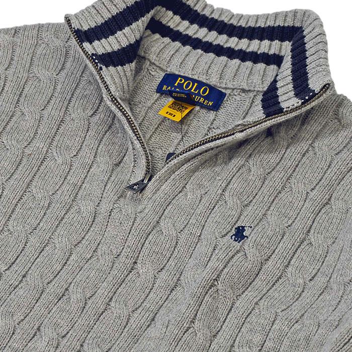 POLO RALPH LAUREN Ralph Lauren ラルフローレン ボーイズ ケーブル編み コットン ハーフジップセーター #323868894 - 画像 (3)