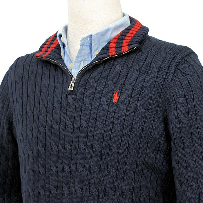 POLO RALPH LAUREN Ralph Lauren ラルフローレン ボーイズ ケーブル編み コットン ハーフジップセーター #323868894 - 画像 (4)