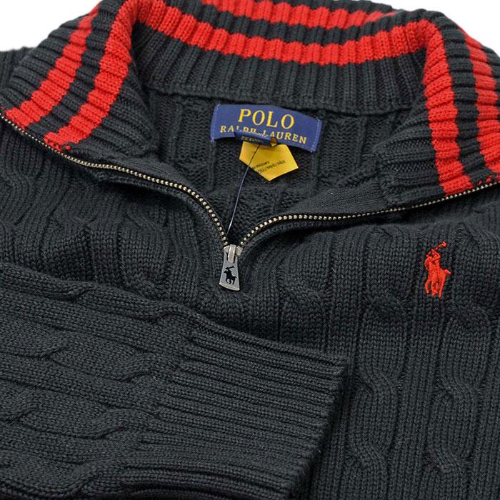 POLO RALPH LAUREN Ralph Lauren ラルフローレン ボーイズ ケーブル編み コットン ハーフジップセーター #323868894 - 画像 (6)
