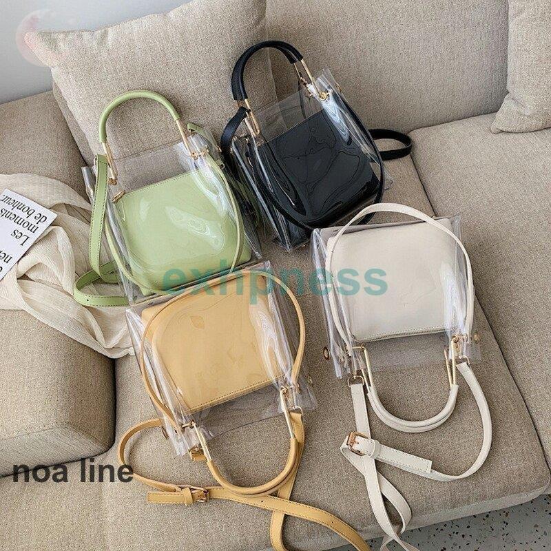 2wayクリアバッグ 透明 ショルダーバッグ レディース 実用的 斜めがけ バッグ プレゼント ハンドバッグ 誕生日 通勤バッグ 軽い 小さめ 軽量 大人 上品