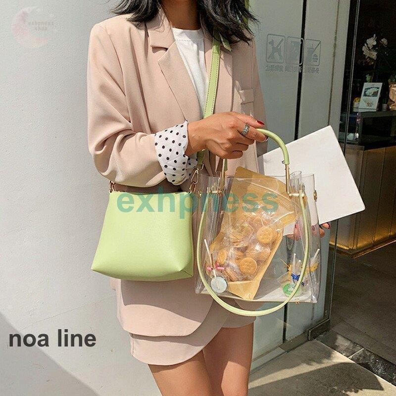 2wayクリアバッグ 透明 ショルダーバッグ レディース 実用的 斜めがけ バッグ プレゼント ハンドバッグ 誕生日 通勤バッグ 軽い 小さめ 軽量 大人 上品 - 画像 (5)