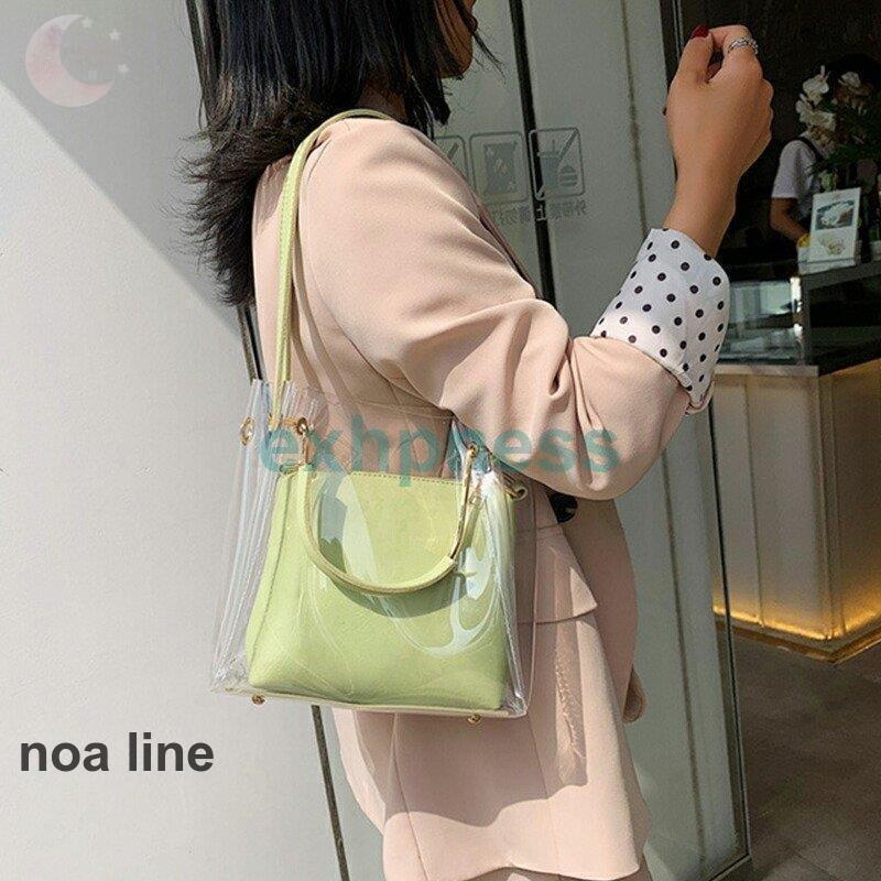 2wayクリアバッグ 透明 ショルダーバッグ レディース 実用的 斜めがけ バッグ プレゼント ハンドバッグ 誕生日 通勤バッグ 軽い 小さめ 軽量 大人 上品 - 画像 (6)