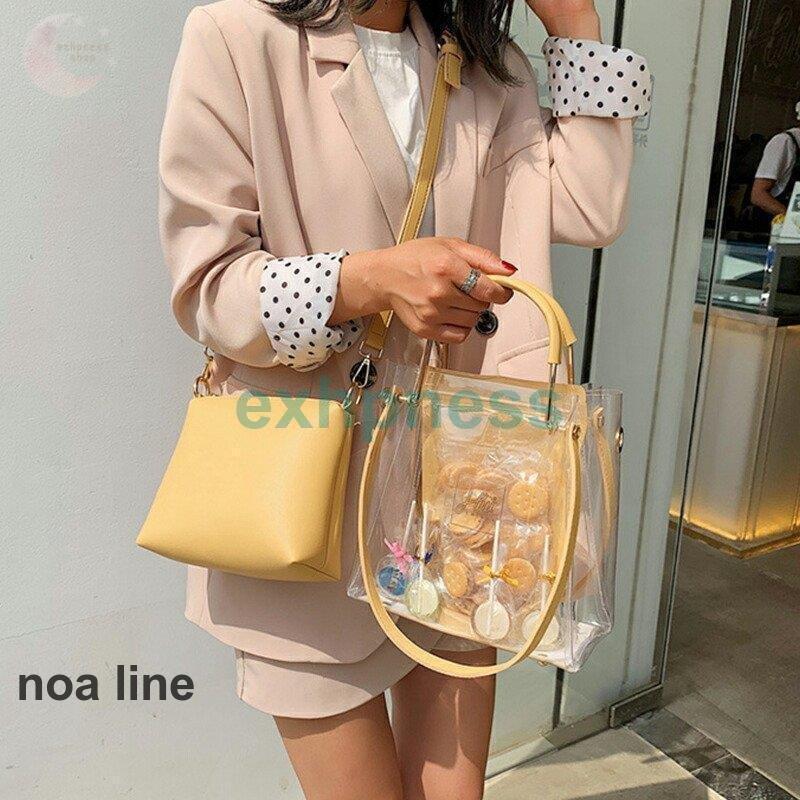 2wayクリアバッグ 透明 ショルダーバッグ レディース 実用的 斜めがけ バッグ プレゼント ハンドバッグ 誕生日 通勤バッグ 軽い 小さめ 軽量 大人 上品 - 画像 (7)