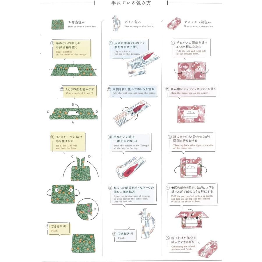 濱文様 絵手ぬぐい めでた午飾り 干支 お正月 冬 縁起 手拭い メール便対応 - 画像 (3)