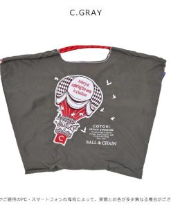 Ball＆Chain 【即納】 ボールアンドチェーン BALLOON Lサイズ レディース バッグ BLUE LABEL ショッピングバッグ エコバッグ トートバッグ ショルダー 刺繍