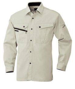 4930269280485 Early Bird 717 ナガソデシヤツ 色：シルバーグレー サイズ：S