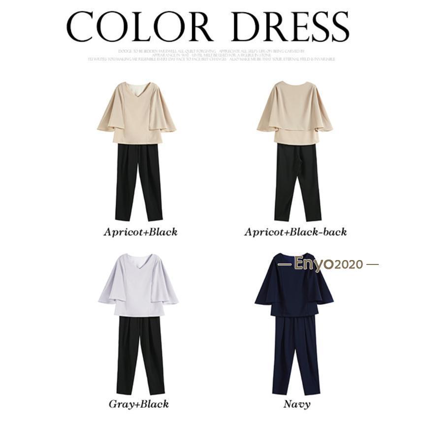 ママスーツ パンツ 母 ママ 入学 入園 パンツスーツ レディース 大きいサイズ セットアップ パーティー 結婚式 ドレス ジャケット 2点セット - 画像 (5)