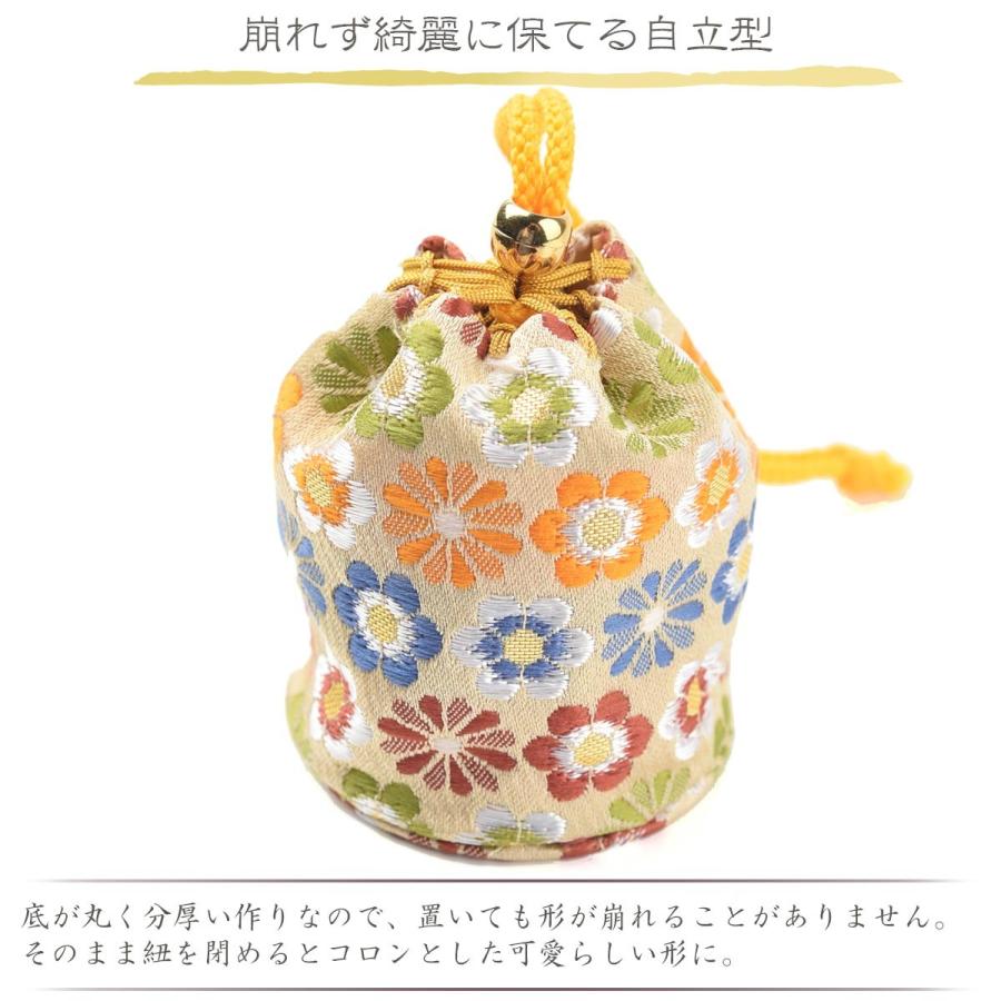 EsuonHappiness おしゃれ 巾着 袋 ミニ かわいい 男性 男性用 女性 女性用 選べる 8種類 ポーチバッグ 西陣織 金襴 収納袋 日本製 京都 - 画像 (3)