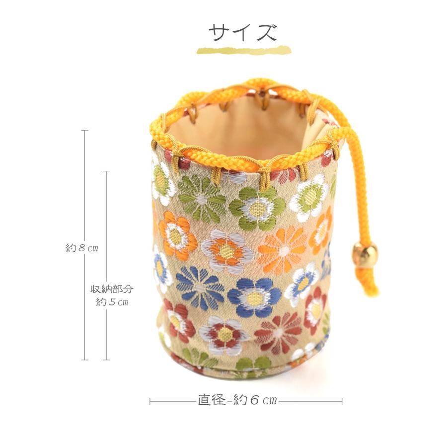 EsuonHappiness おしゃれ 巾着 袋 ミニ かわいい 男性 男性用 女性 女性用 選べる 8種類 ポーチバッグ 西陣織 金襴 収納袋 日本製 京都 - 画像 (4)