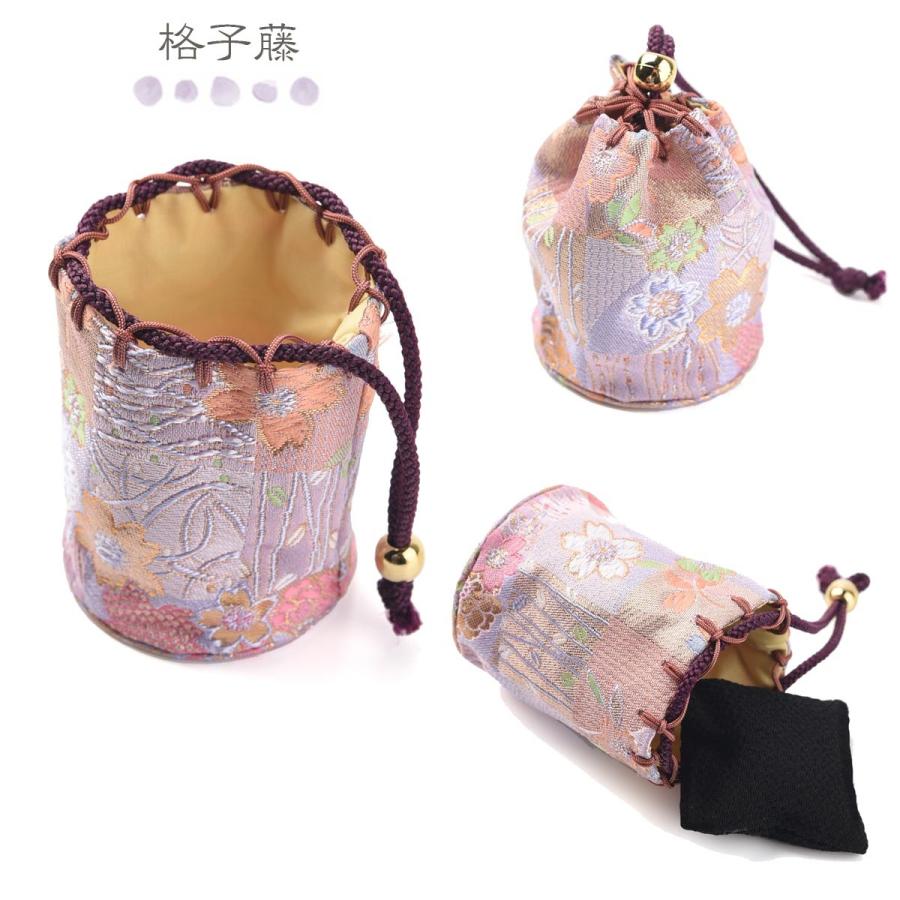 EsuonHappiness おしゃれ 巾着 袋 ミニ かわいい 男性 男性用 女性 女性用 選べる 8種類 ポーチバッグ 西陣織 金襴 収納袋 日本製 京都 - 画像 (5)