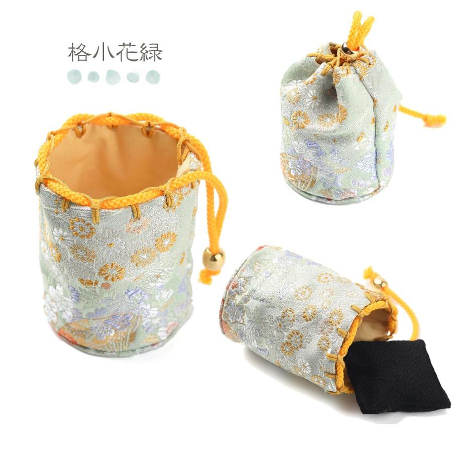 EsuonHappiness おしゃれ 巾着 袋 ミニ かわいい 男性 男性用 女性 女性用 選べる 8種類 ポーチバッグ 西陣織 金襴 収納袋 日本製 京都 - 画像 (6)