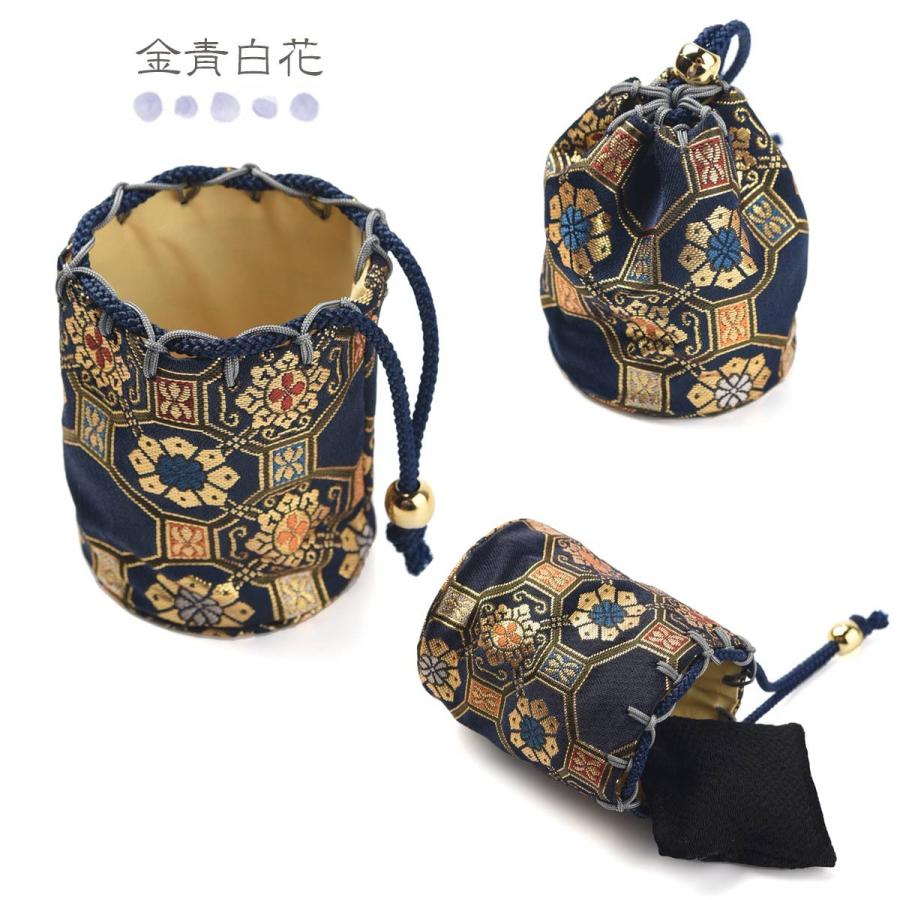 EsuonHappiness おしゃれ 巾着 袋 ミニ かわいい 男性 男性用 女性 女性用 選べる 8種類 ポーチバッグ 西陣織 金襴 収納袋 日本製 京都 - 画像 (9)