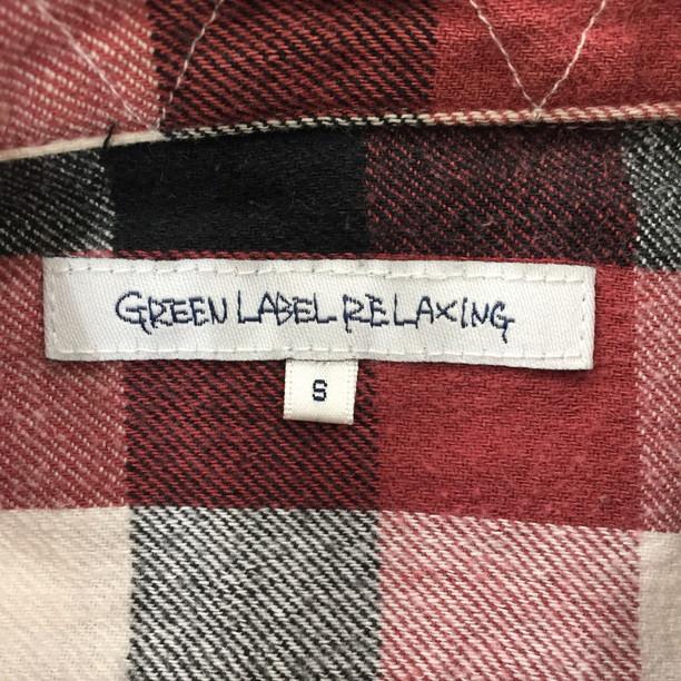 green label relaxing 2311F-153 メンズ GREEN LABEL RELAXING グリーンレーベルリラクシング レッド シャツ S 【送料一律!800円】