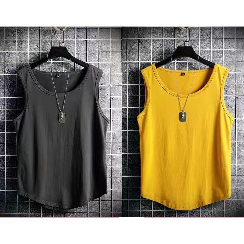 お徳用 2枚セット タンクトップ メンズ 肌着 ノースリーブ Tシャツ スウェット インナー 薄手 ゆったり 無地 おしゃれ 軽量 部屋着 スポーツ - 画像 (6)