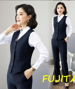 事務服ベストスーツ上下セットベストスカートスーツパンツスーツセット秋春大きいサイズフォーマル制服オフィス用ビジネス