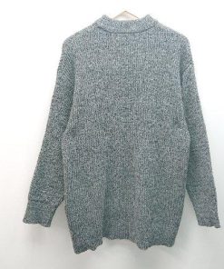 ◇ MONO-MART ニット 丸襟 クルーネック カジュアル シンプル 秋冬物 長袖 セーター サイズM グレー メンズ E