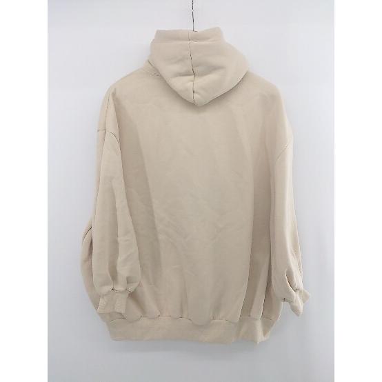 ◇ classicalelf クラシカルエルフ フード 裏起毛 カジュアル 長袖 パーカ サイズM ベージュ レディース E