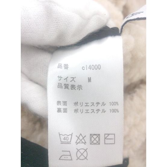 ◇ classicalelf リバーシブル ボア 長袖 ブルゾン ジャケット サイズM ベージュ系 ブラック レディース E - 画像 (3)