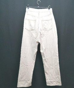 ◇ classicalelf デニム生地 フロントファスナー カジュアル ストレートパンツ サイズM ベージュ レディース E