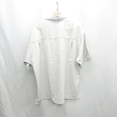 ◇ ⊂ ◎ ●美品● Φ MONO-MART モノマート 半袖 シャツ サイズL ライトグレー メンズ E