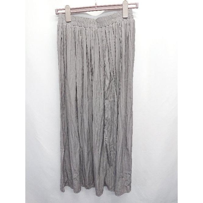 ◇ ⊂ classicalelf クラシカルエルフ ロング丈 ギャザー スカート サイズLL〜3L グレー レディース E