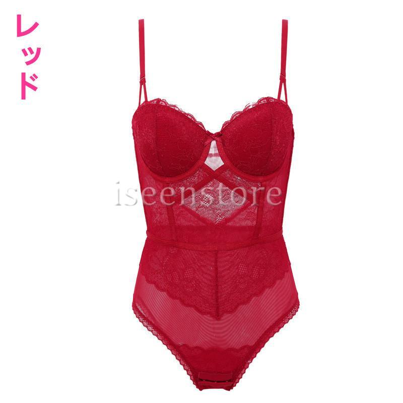 【値下げ】3/4カップ レース ランジェリー レディース ボディ?スーツ つなぎ ワイヤー クロッチ付 シェイプウェア 補正下着 インナー スリム 体勢 矯正 - 画像 (2)