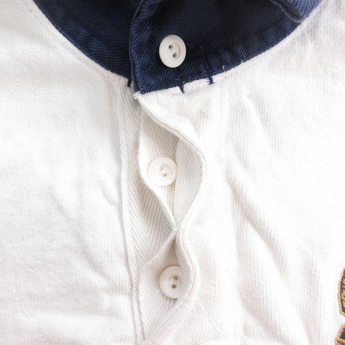 POLO RALPH LAUREN M/古着 ラルフローレン 長袖 ブランド ラガー シャツ メンズ 90s ワンポイントロゴ 6 ヒジ当て コットン 白他 ホワイト 25aug26 中古 トッ - 画像 (4)