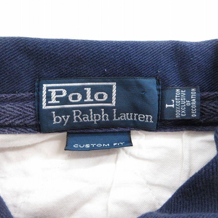 POLO RALPH LAUREN M/古着 ラルフローレン 長袖 ブランド ラガー シャツ メンズ 90s ワンポイントロゴ 6 ヒジ当て コットン 白他 ホワイト 25aug26 中古 トッ - 画像 (5)