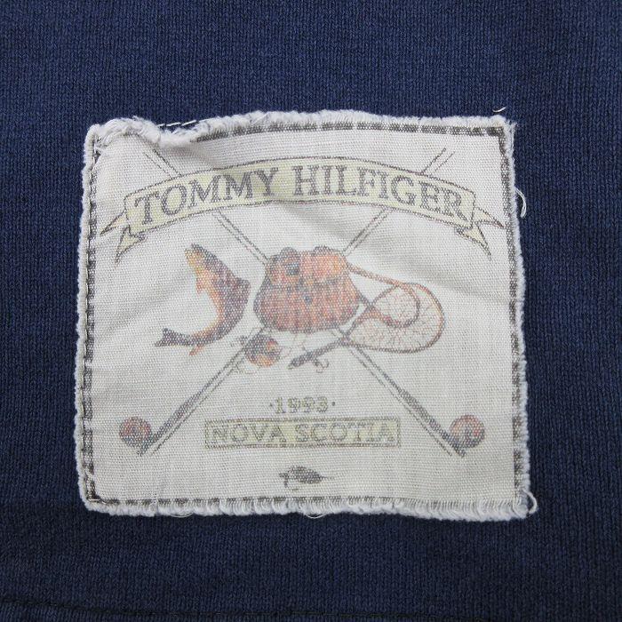 TOMMY HILFIGER L/古着 トミーヒルフィガー 長袖 ブランド ラガー シャツ メンズ 90s ヒジ当て マルチカラー 緑他 グリーン spe 25sep03 中古 トップス - 画像 (3)