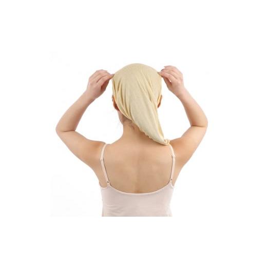 ふるさと納税 小物 大阪府 泉大津市 ゴールデンシルク ナイトキャップ ロングタイプ ゴールド 4904 - 画像 (2)