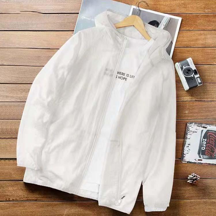 2枚セット UVカット パーカー メンズ 接触冷感 ウインドブレーカー 長袖 サマージャケット ブルゾン アウター ジャケット ジャンパー 薄手 紫外 - 画像 (3)