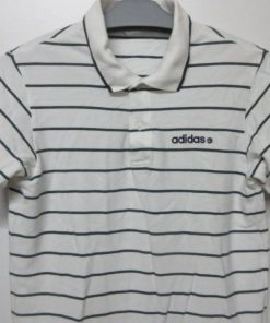 adidas アディダス　ポロシャツ　SM　白　夏　100%コットン　スポーツ　 古着　a308