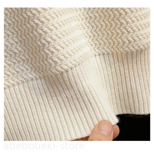 カーディガン メンズ ニットウェア セーター スタイリッシュ ストライプ柄 折り襟 羽織り アウター 秋物 カジュアル 上品 通勤 レトロ シンプル - 画像 (4)