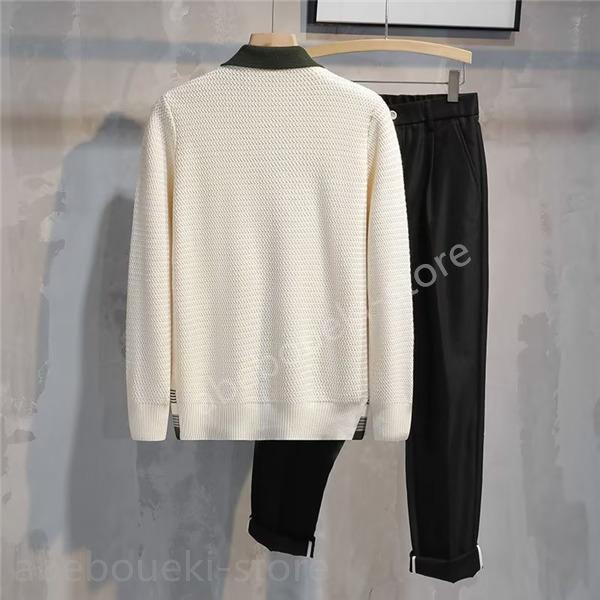 カーディガン メンズ ニットウェア セーター スタイリッシュ ストライプ柄 折り襟 羽織り アウター 秋物 カジュアル 上品 通勤 レトロ シンプル - 画像 (6)