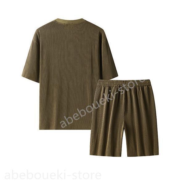 ジャージ メンズ 上下セット 2点セット セットアップ 半袖 ショートパンツ ハーフパンツ おしゃれ 夏物 吸汗速乾 薄手 無地 スポーツ 快適 - 画像 (6)