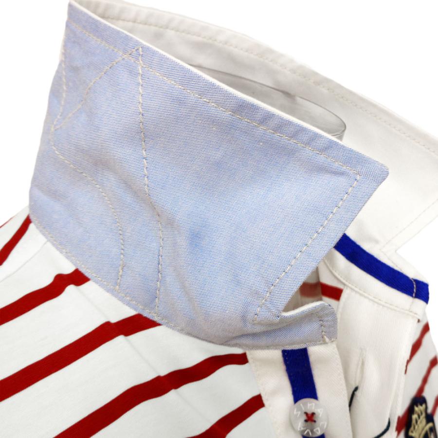 SINA COVA 40%OFF 春夏 シナコバ マリンボーダー半袖ラガーシャツ (アカ系) (M)(L)(LL) PS*0124110510960 - 画像 (4)